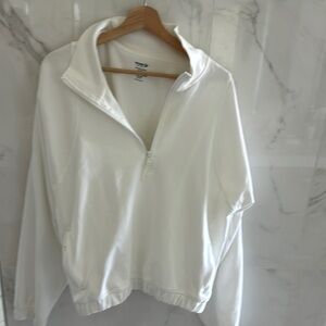 Hanes Classic White Zip Pullover